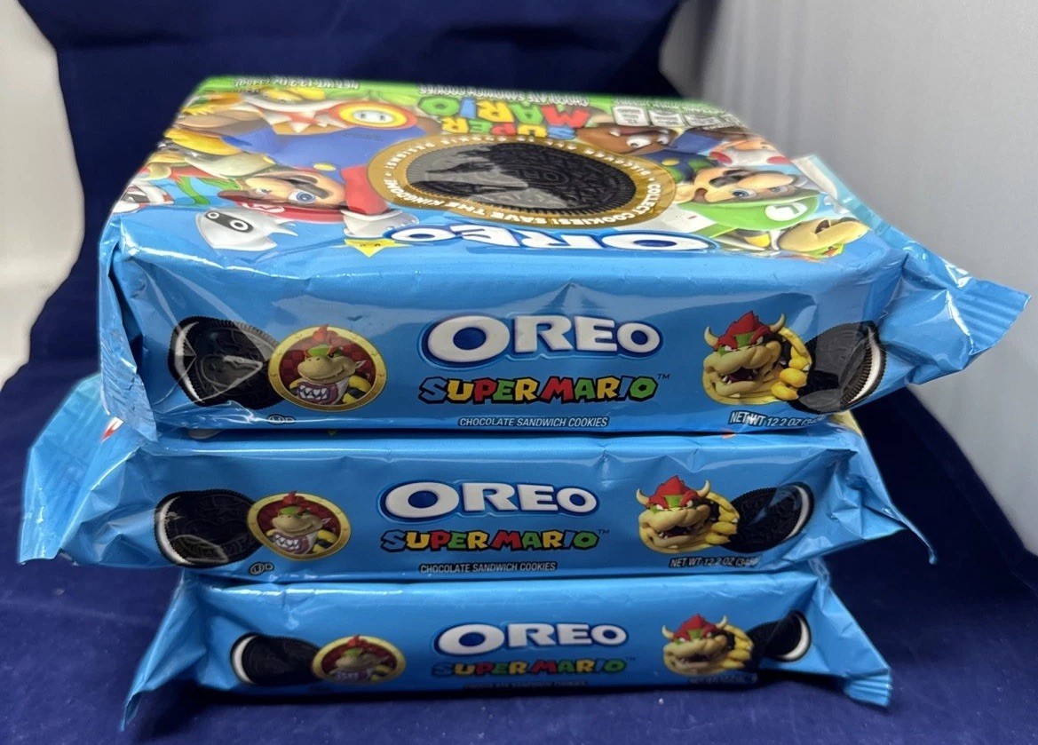 Lot Of 3 Packs MARIO Bros Oreo Limited Edition Cookies- Sealed/Exp Nov2023