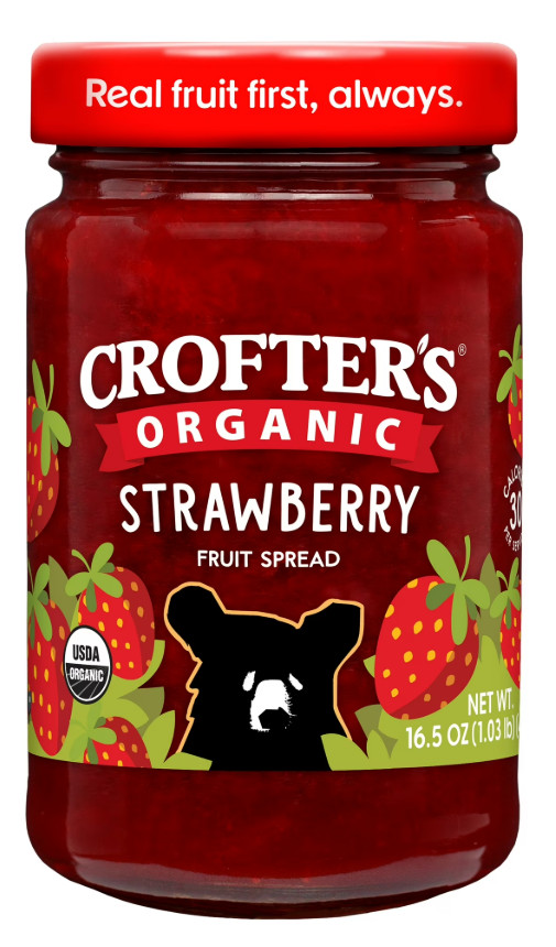 Crofters Fruit Spread Organic Premium Strawberry, 16.5 oz