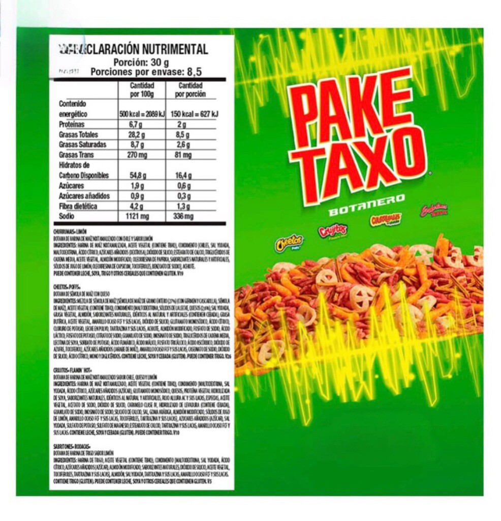 Paketaxo Botanero BIG 215g Pack of 1 papas snack Mexican chips