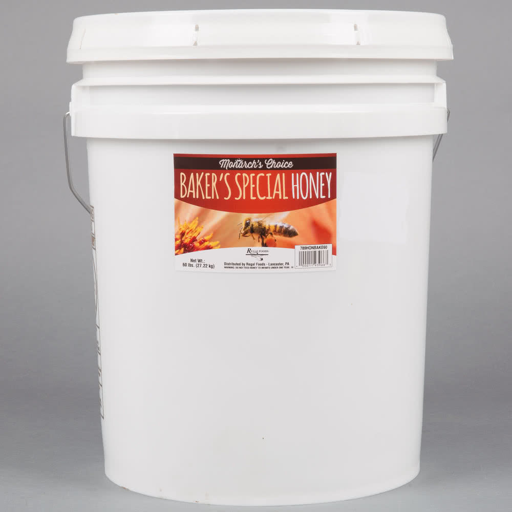 Baker’s Special Honey 60lb Pure Bulk Honey Baking Cooking 5 Gallon Pail USA