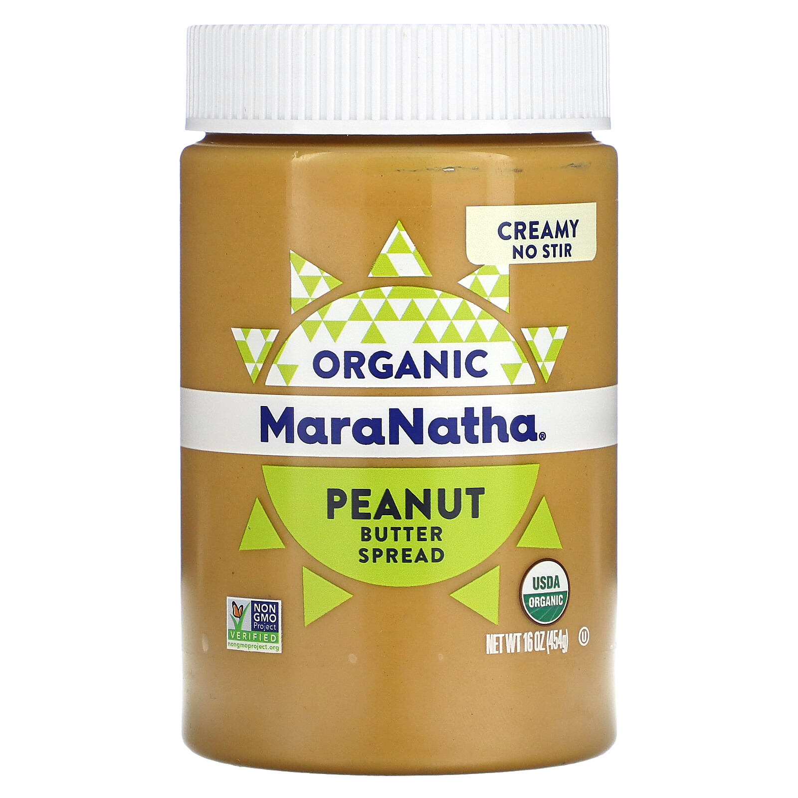 MaraNatha Organic Peanut Butter Creamy 16 oz 454 g Gluten-Free, Kosher, Organic