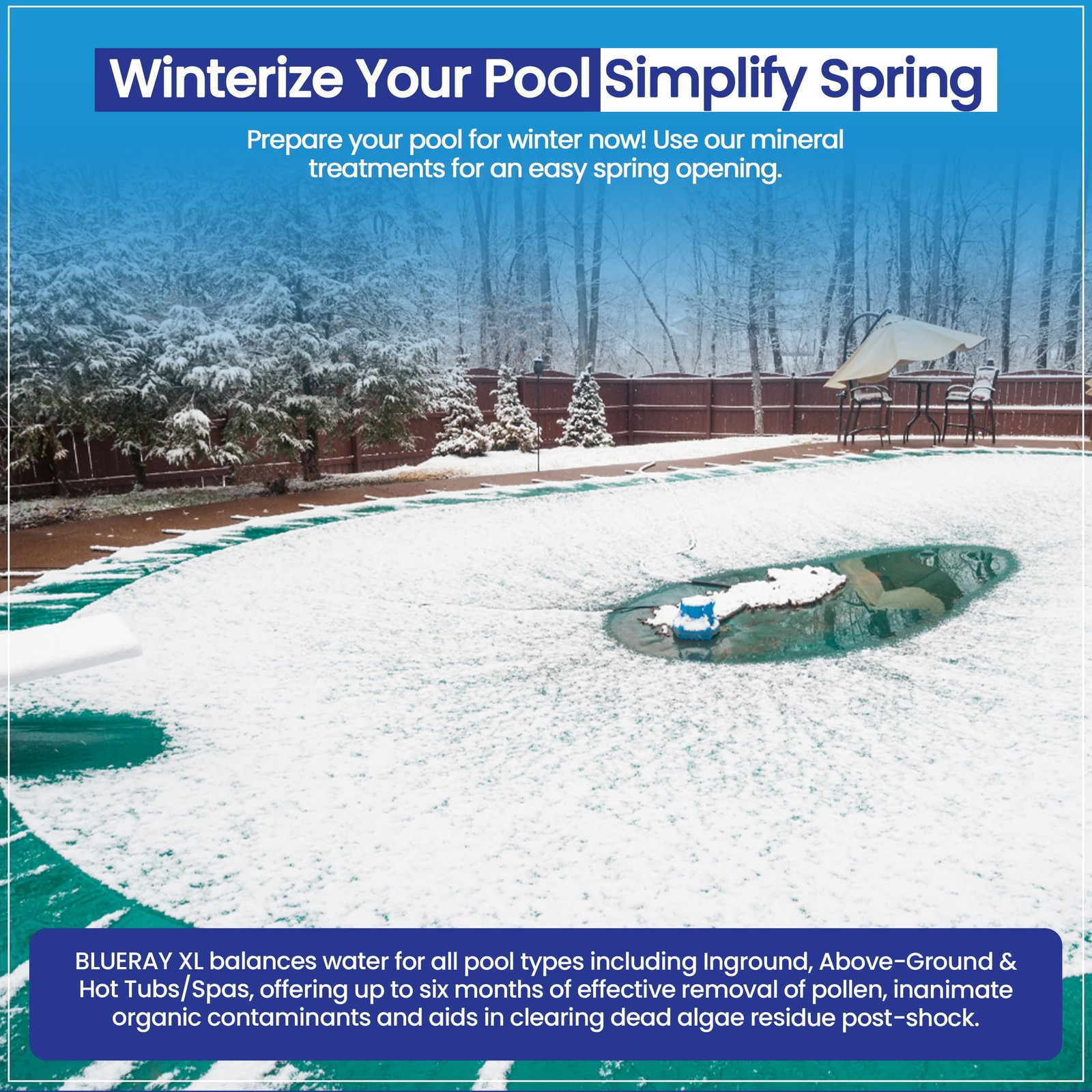 Xl Blue Mineral Purifier & Catalyst For Pools And Hot Tubs Unit For 7.5k20k Gal.