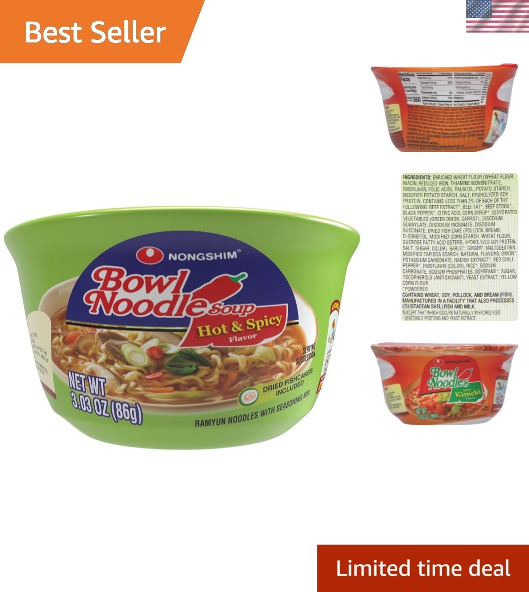 Convenient Hot & Spicy Instant Noodle Bowl – Perfectly Packaged 3.03 Ounce