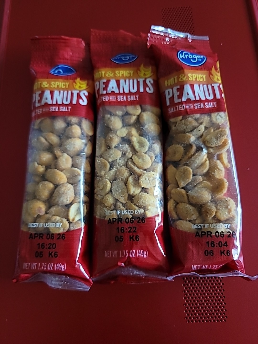 3ct Hot & Spicy Peanuts Snack Packs Bb 04/2026