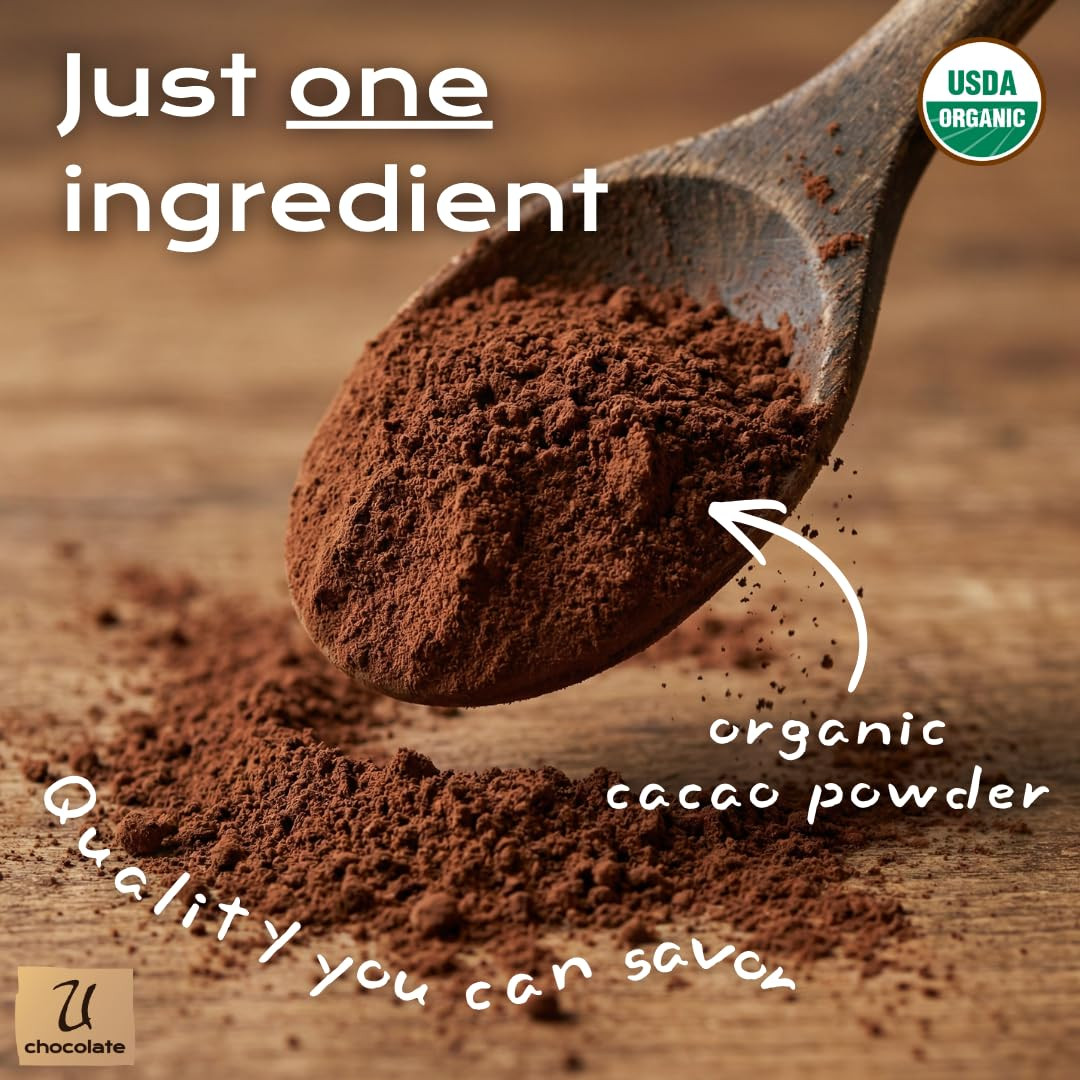 16 Oz Organic Unsweetened Non-Alkalized Cacao Powder for Baking Smoothies