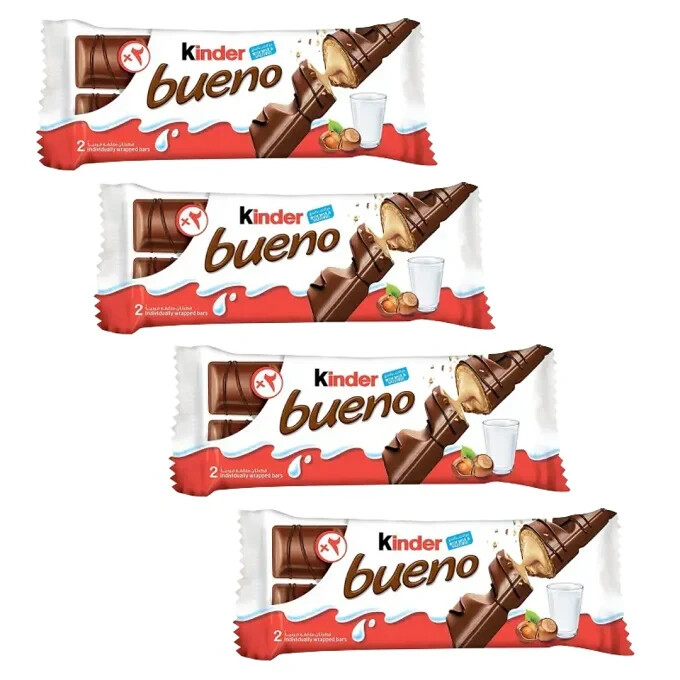 Ferrero Rocher KINDER BUENO Bar 4 x 43g – 172g / 6.1oz