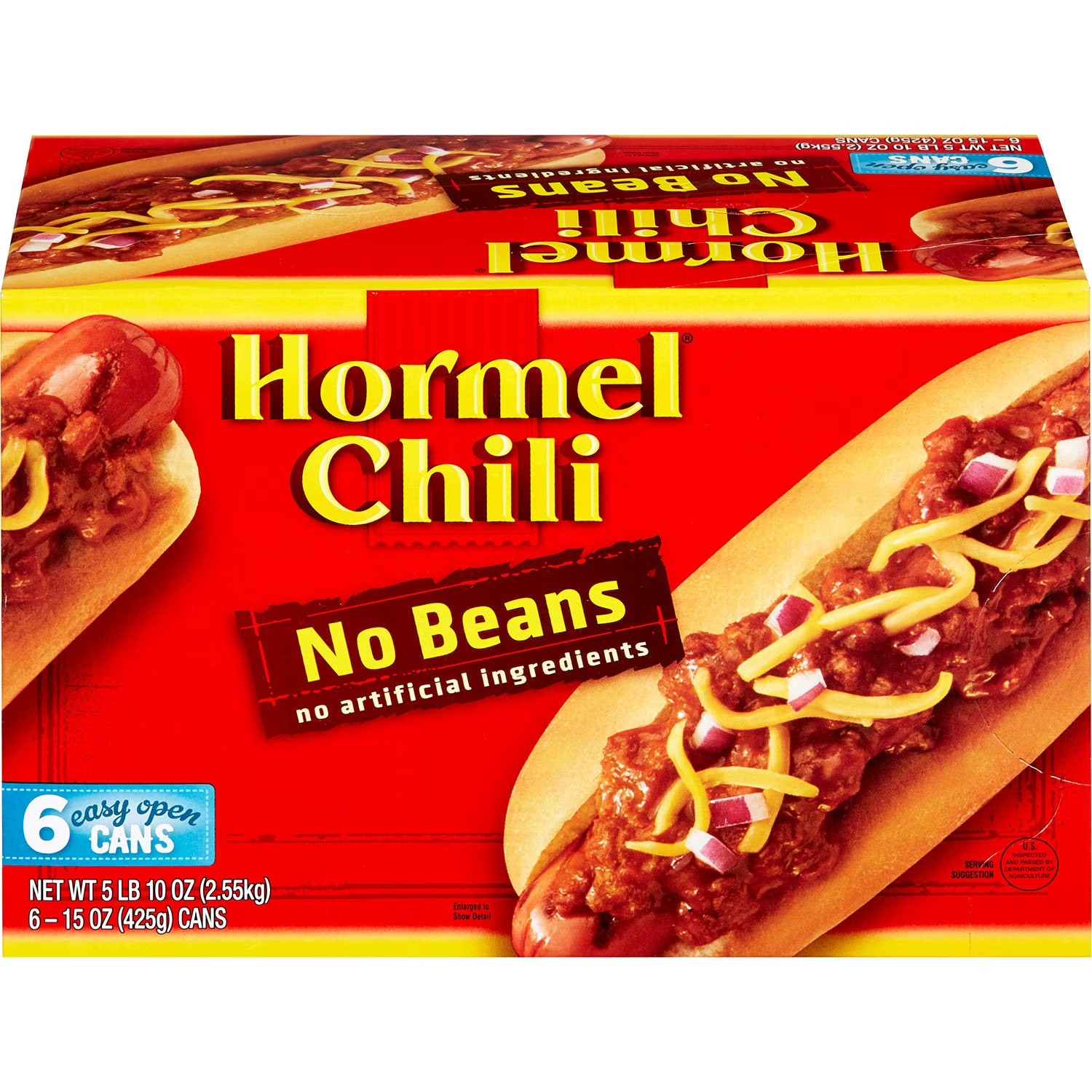 Hormel Chili No Beans, 15 oz. Cans -6 Pack – Savory & Ready-to-Eat FREE SHIPPING