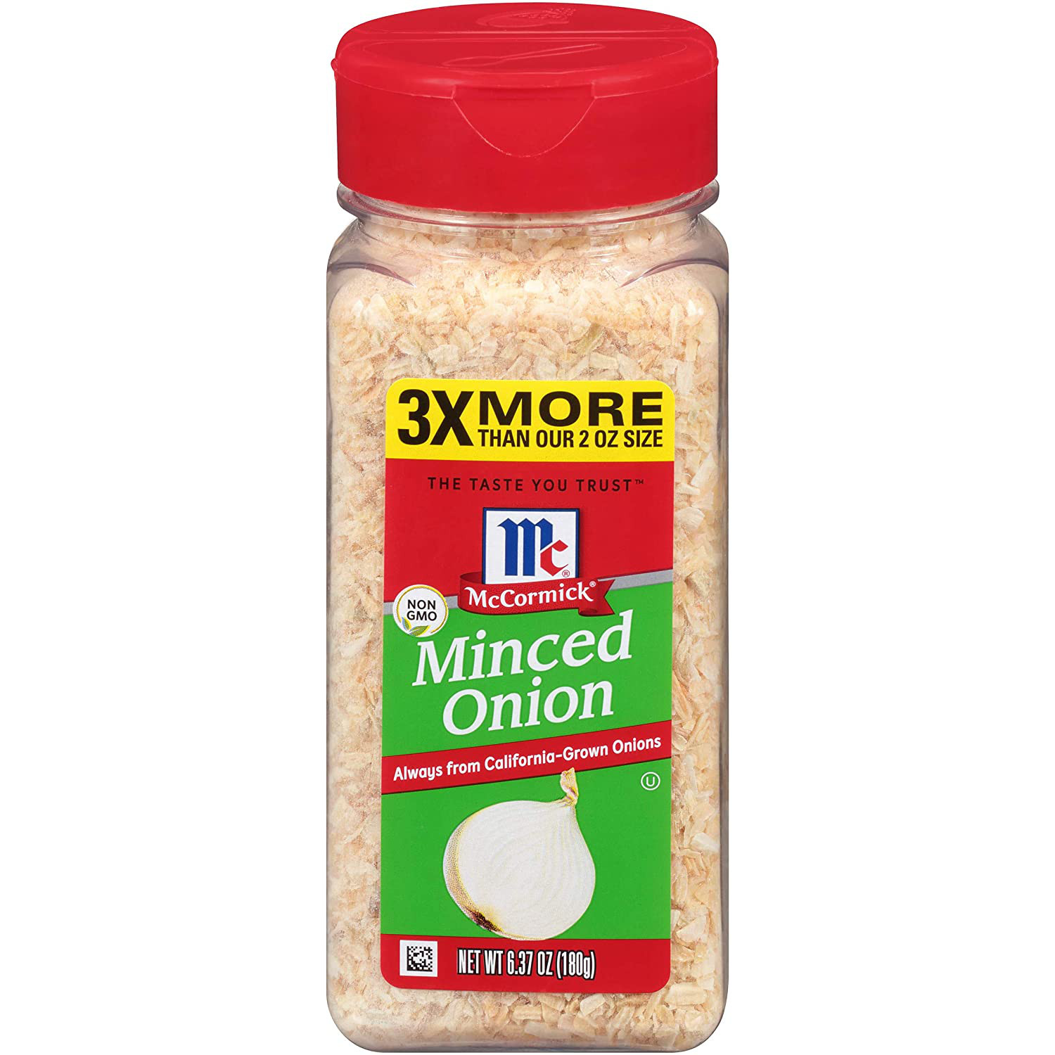 McCormick Minced Onion Seasoning, Sharp Tasty Onion Flavor, 6.37 Ounces