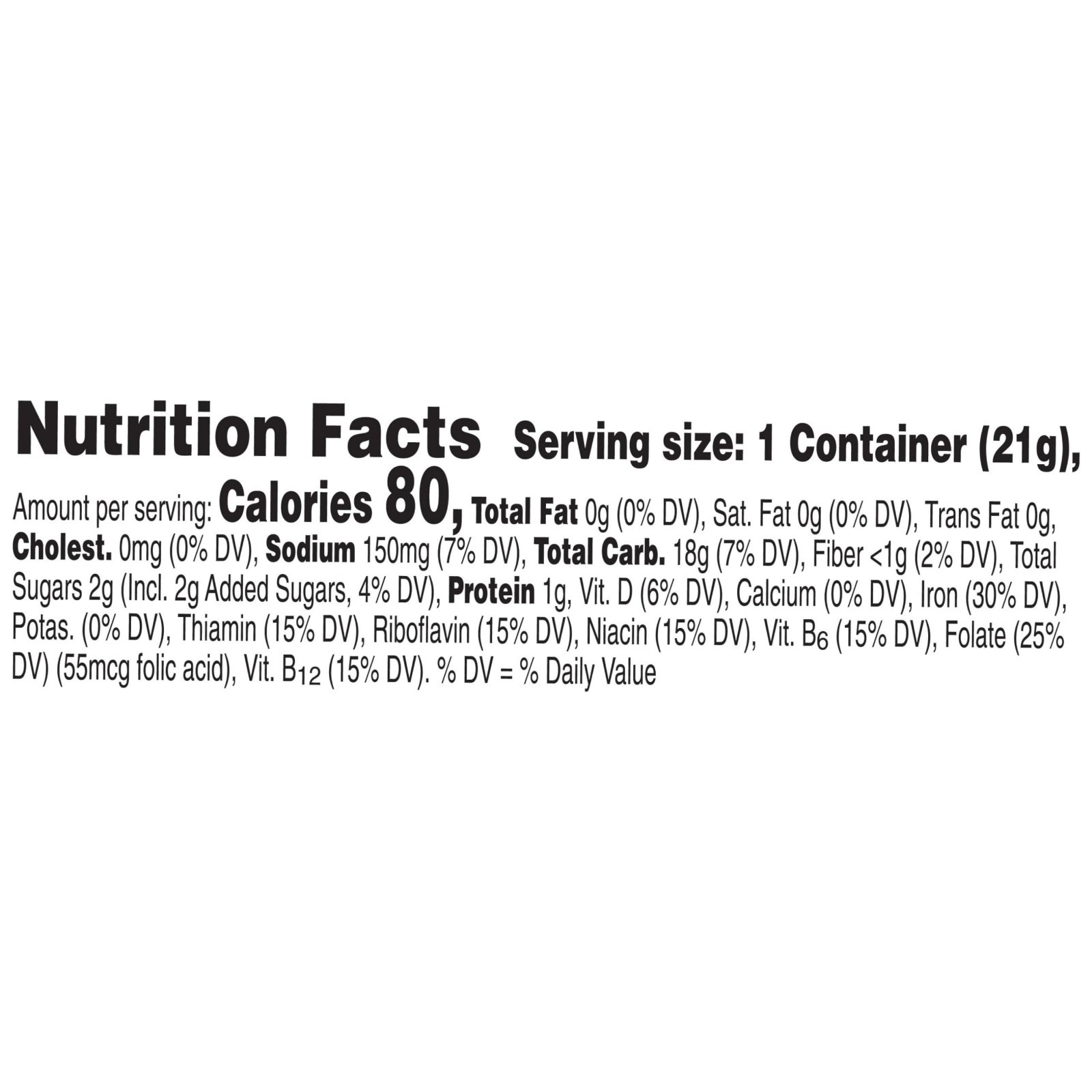 Crispy Corn Flakes Breakfast Cereal, Original Flavor, 96 Pack, 0.75oz Each