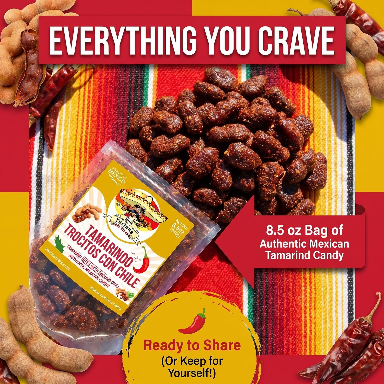Tamarindo De Frutas Con Chile, Authentic Mexican 8.5 Ounce (Pack of 1), Red