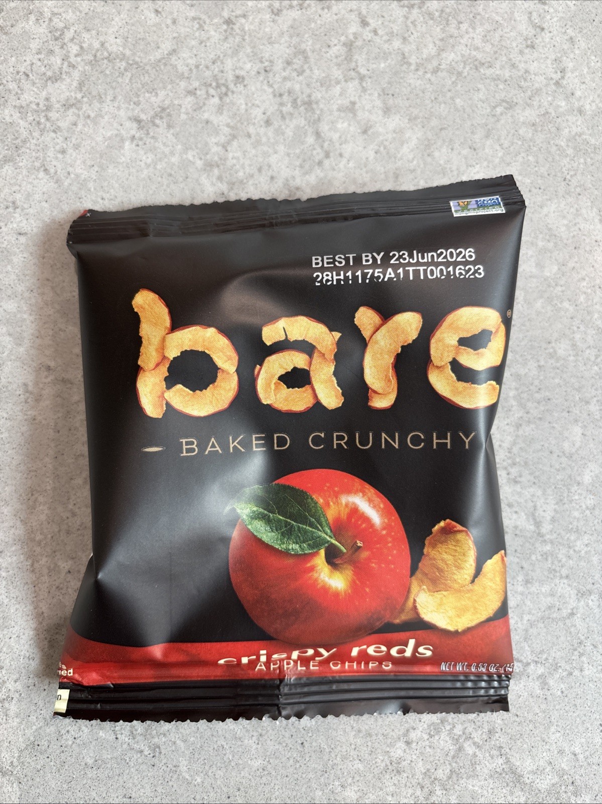 Bare Crispy Reds Baked Crunchy Apple Chips 0.53 oz Pack Of 16