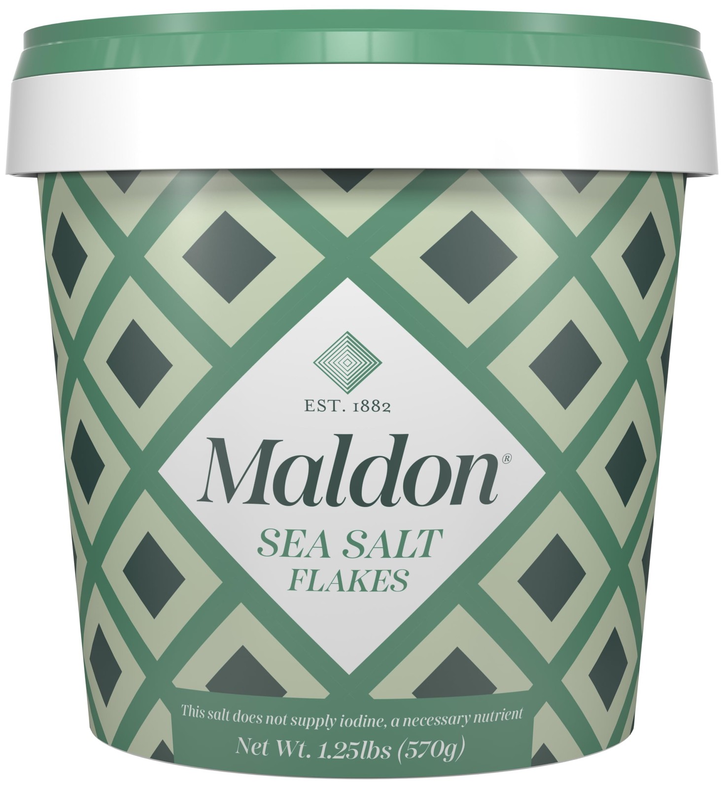 Maldon Salt Sea Flakes 20 oz (570 g) Resealable Tub Kosher Natural Pyramid