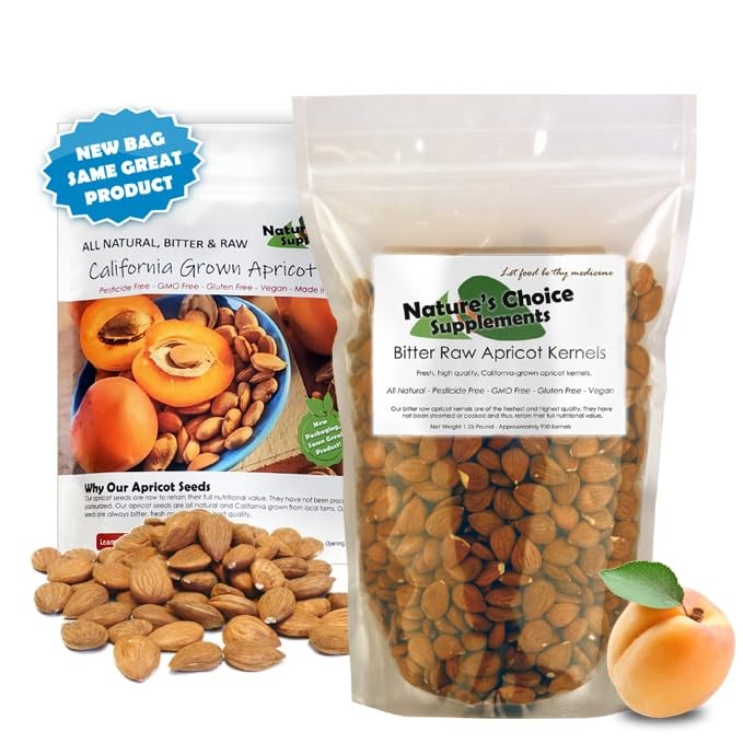 Apricot Seeds California Grown Bitter Raw 100% All Natural from Organic Farms8Oz