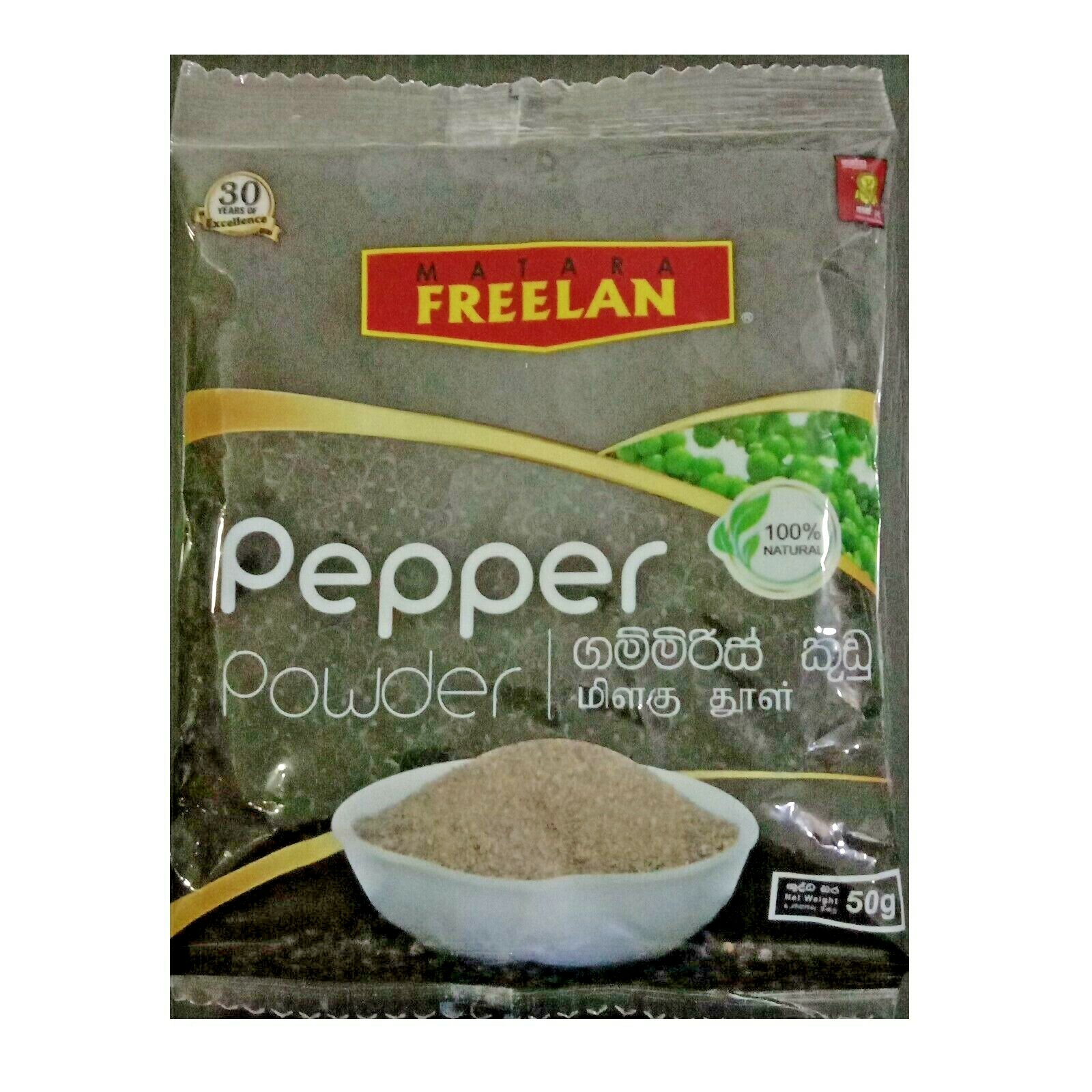 Black Pepper Powder Piper Nigrum Pure Ceylon Natural Organic 50g 100g 250g 500g
