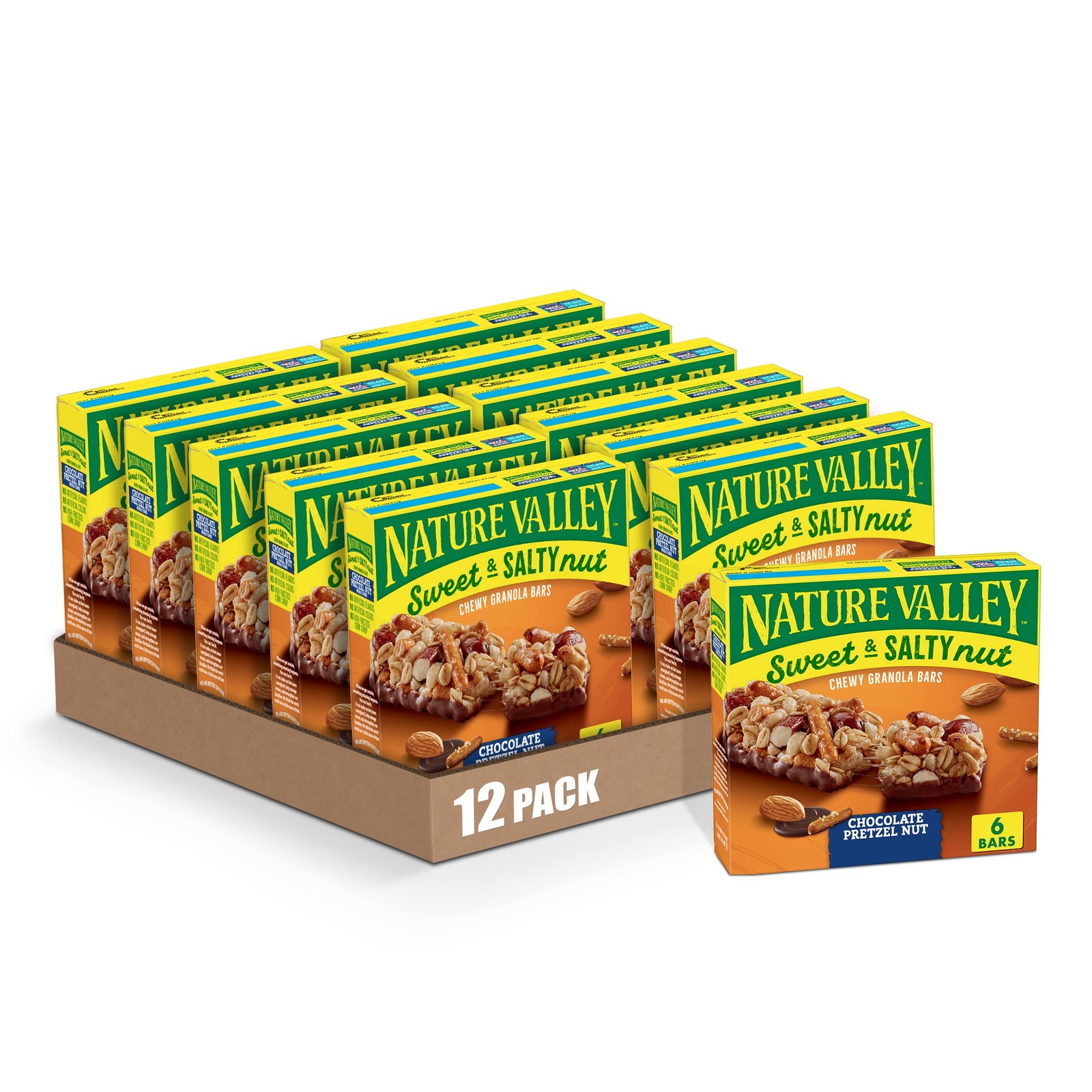 Nature Valley Granola Bars, Sweet and Salty Nut, Chocolate Pretzel Nut, 6 Bar…