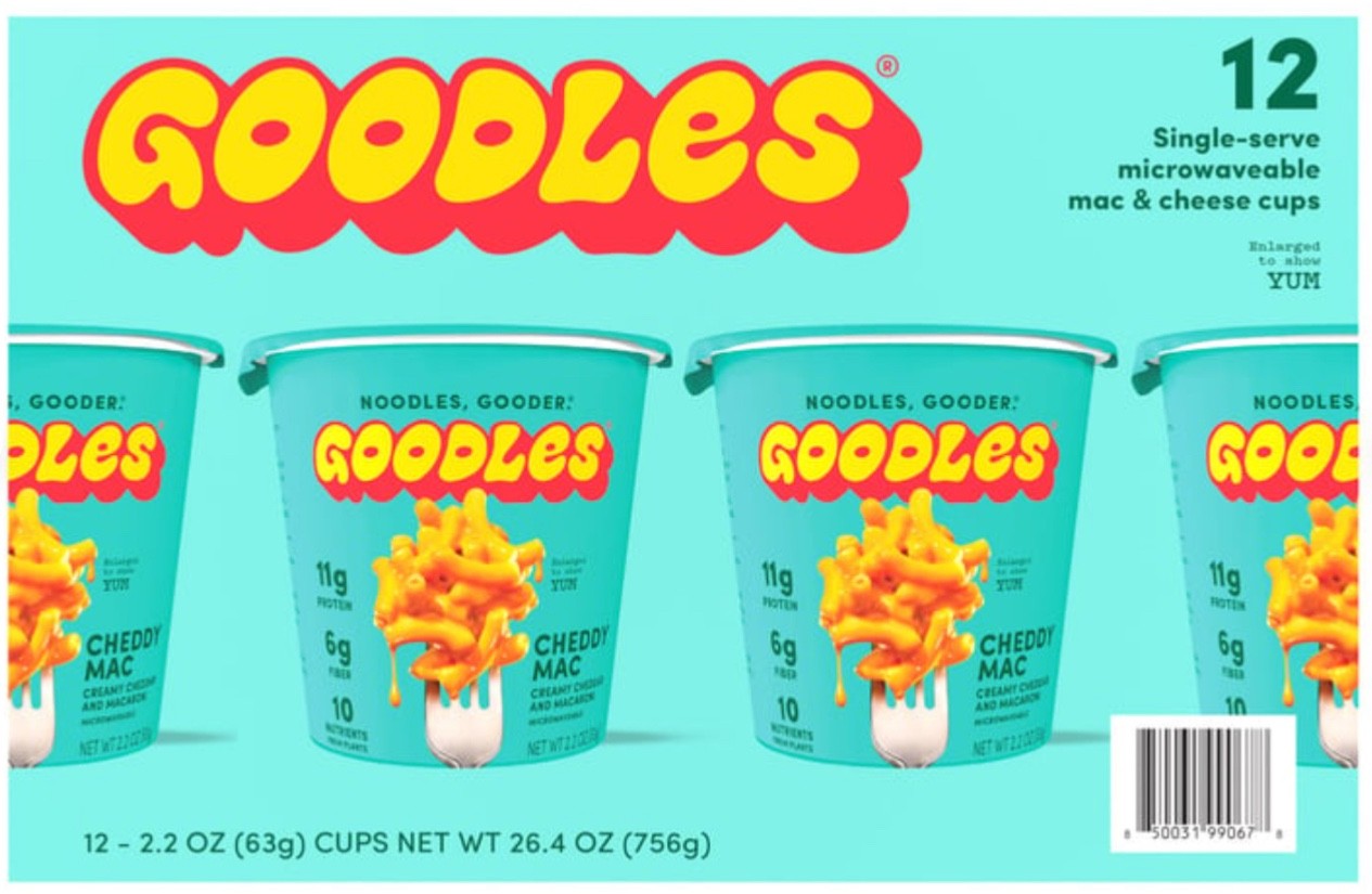 12 pack, Goodles Mac, Cheese Cheddy Mac Microwaveable Macaroni Cup,2.2oz.