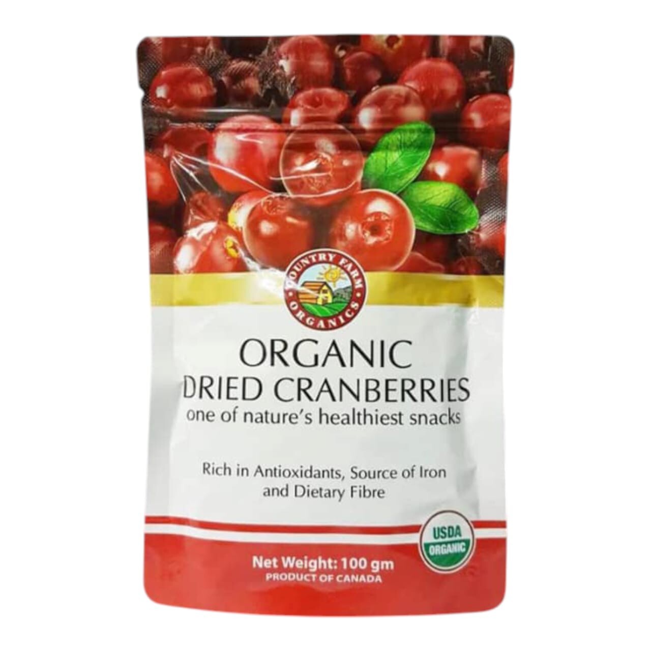 3 Packs 100G Organic Dried Cranberries – High in Antioxidants, Free Shipping