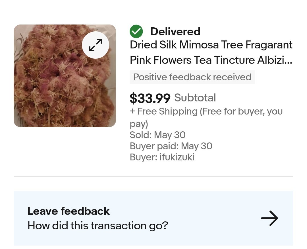 Dried Mimosa Silk Tree Flowers Edible Tea Herb Albizia Julibrissin Calming 85g