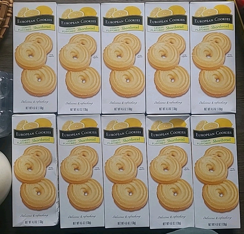 Lemon Shortbread European Cookies from Germany 4.6oz X 10 BB 11/2026 Fast Ship