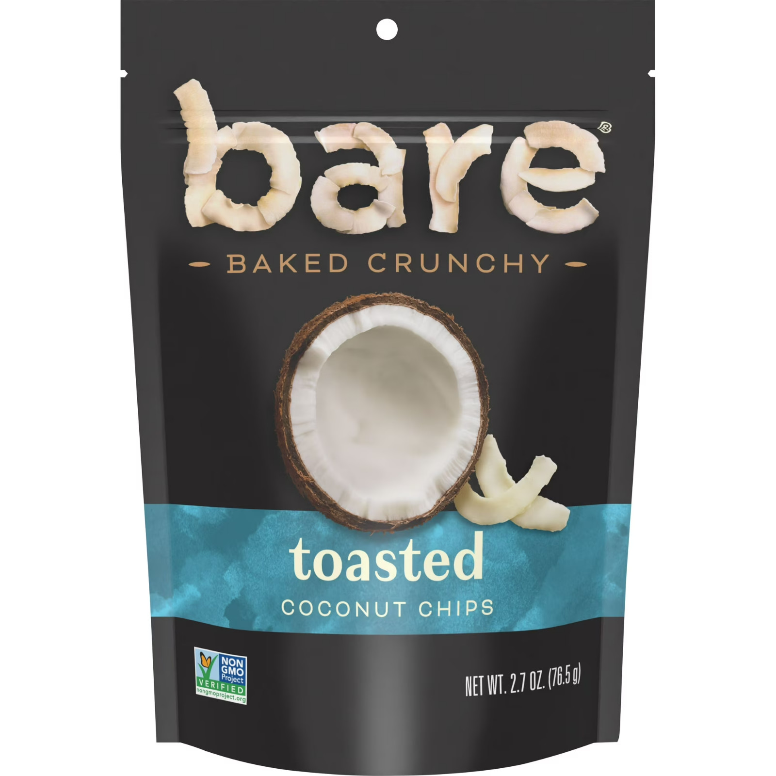 bare Baked Crunchy Toasted Coconut Chips, 2.7 oz Bag