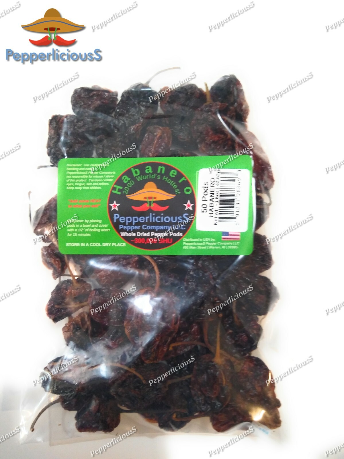 50 PODS HABANERO Red Savina – 2000 Guinness Worlds Hottest – Whole Dried Pods