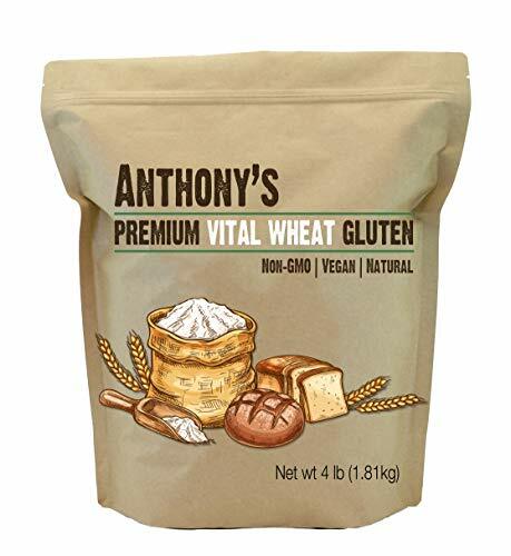 Vital Wheat Gluten Powder High in Protein (4lb) 4 Pound Resealable Keto Low Carb