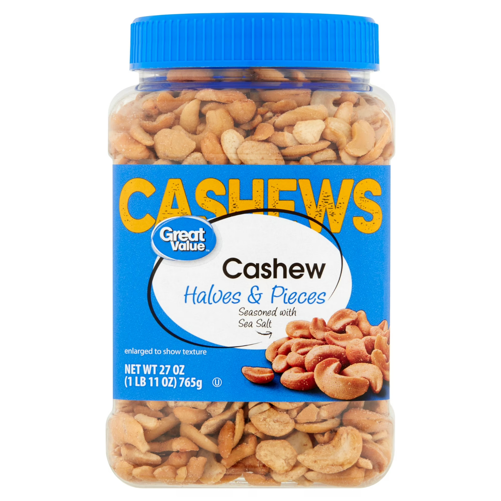 Great Value Cashew Halves & Pieces, 27 oz New