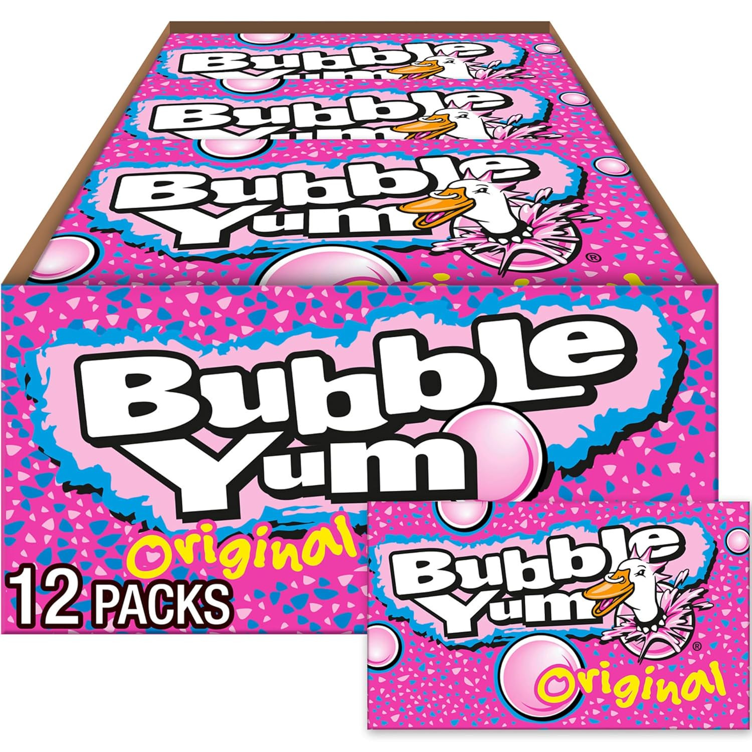 Original Flavor Chewy, Bubble Gum Packs, 2.82 Oz (12 Count)