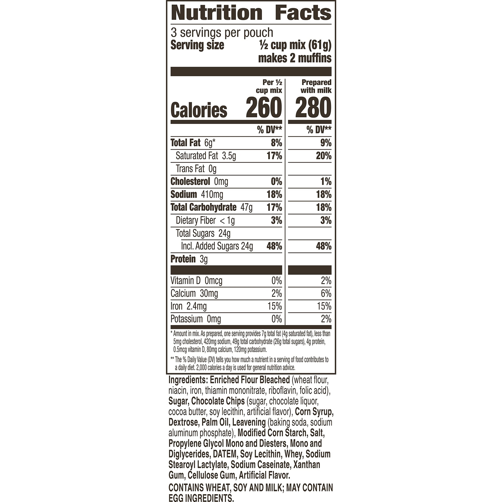 Betty Crocker Chocolate Chip Muffin Mix 6.5 oz Pack of 9 Quick Easy Baking