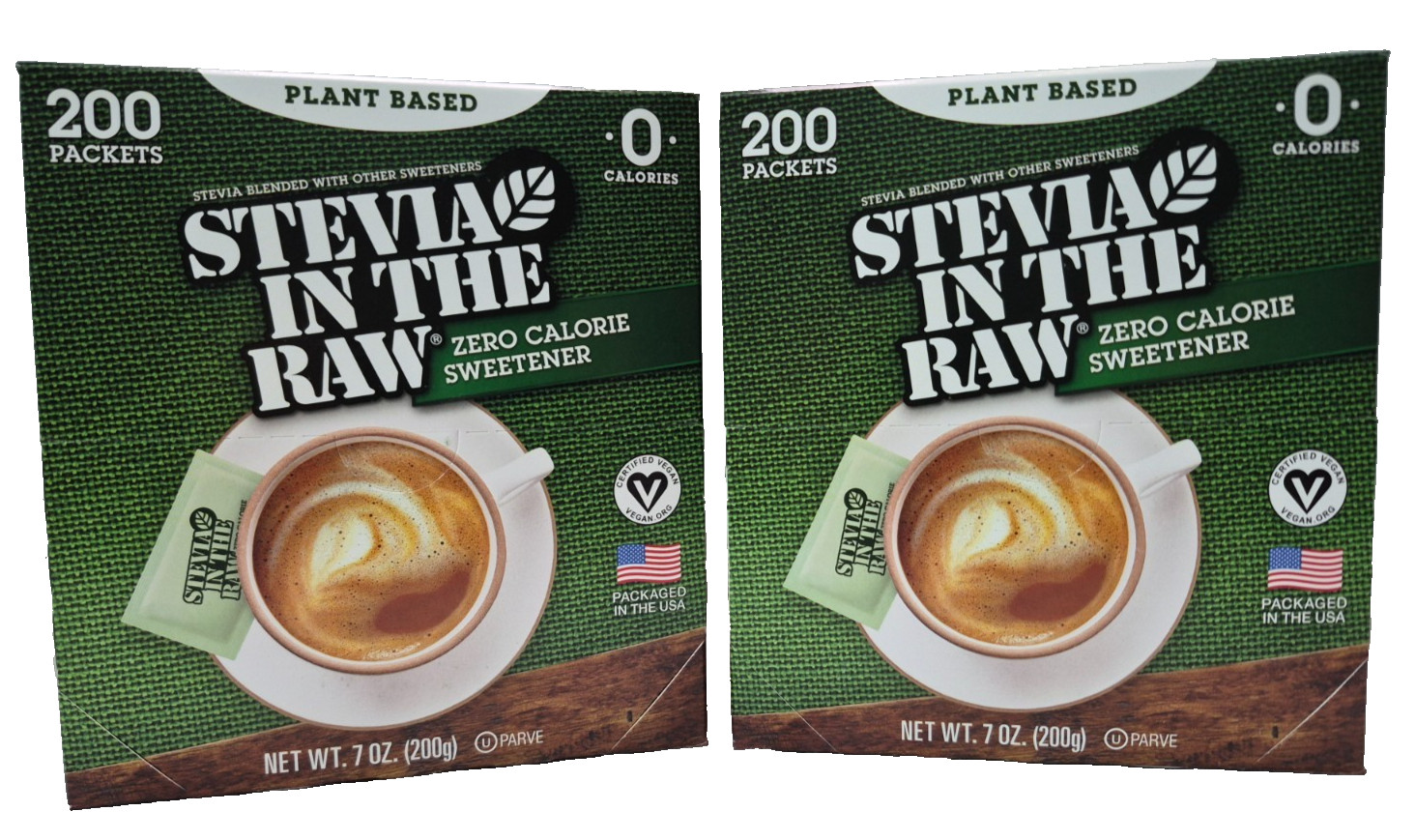 Stevia In The Raw, Plant Based Zero Calorie Gluten-Free, 200 Count Packets, 1 PK