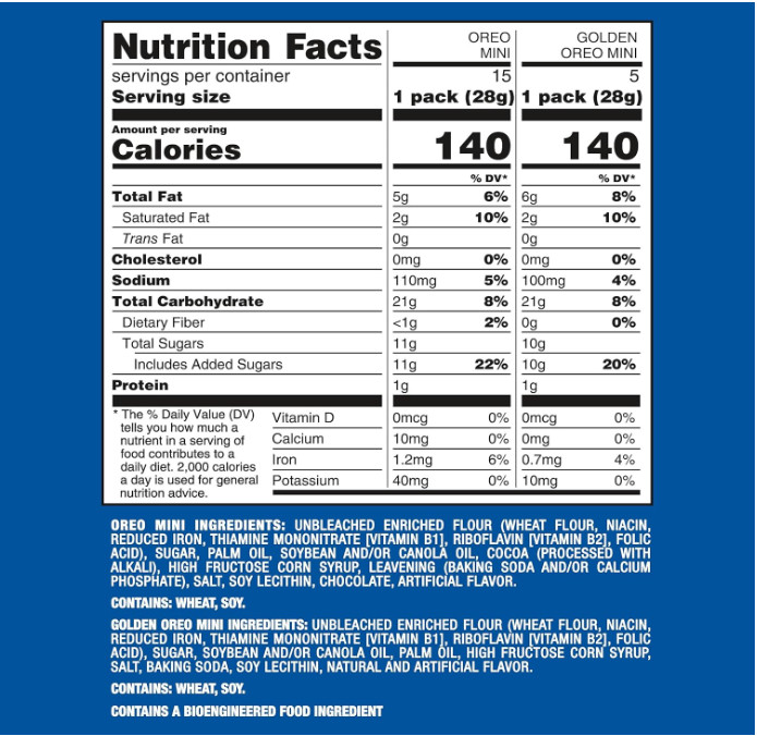 Oreo Mini Mix Sandwich Cookies Variety Pack, 20 Snack Packs