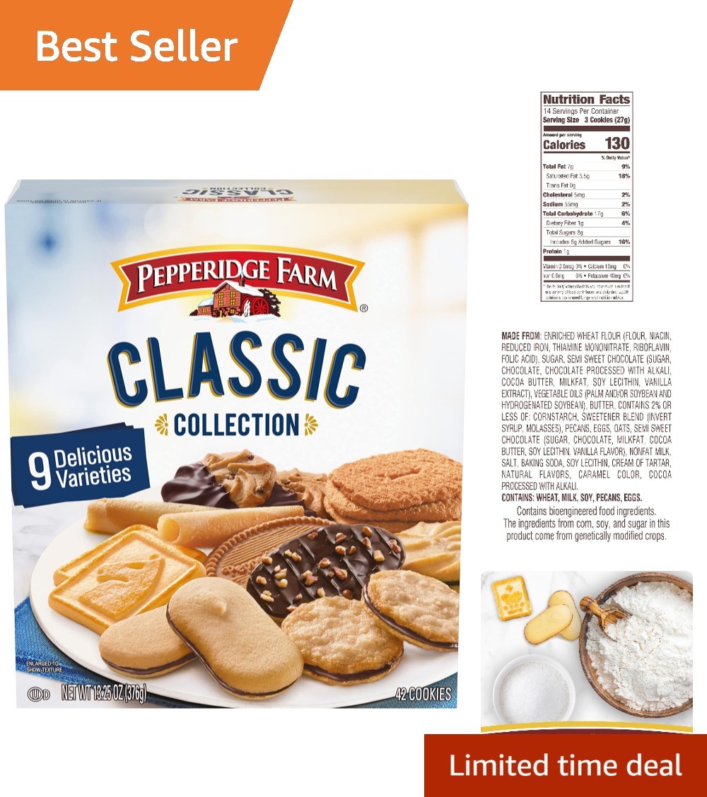 Pepperidge Farm Classic Cookie Collection: 9 Assorted Varieties, 13.25 Oz Box