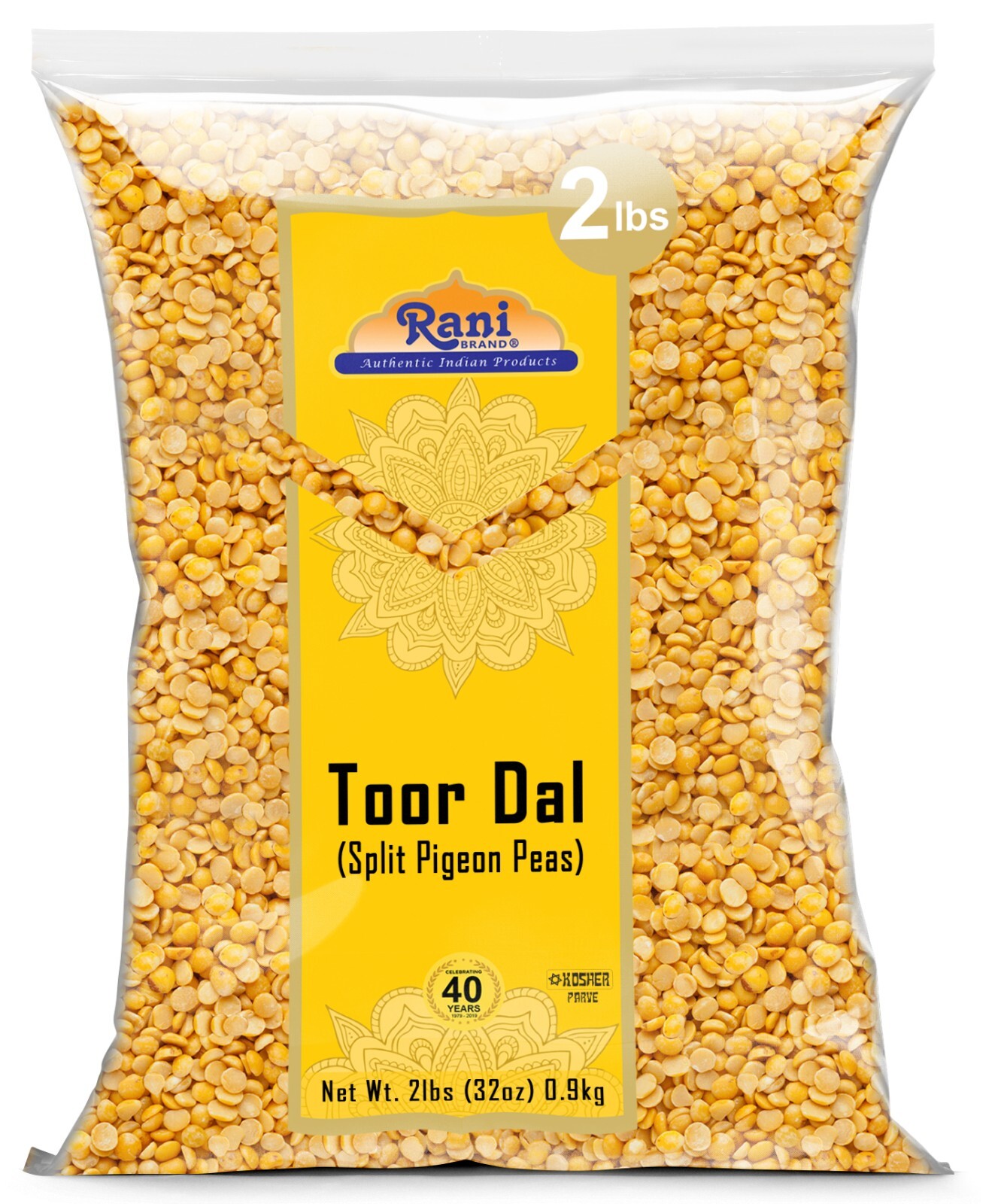 Rani Toor Dal (Split Pigeon Peas) 32oz (2lbs) 907g