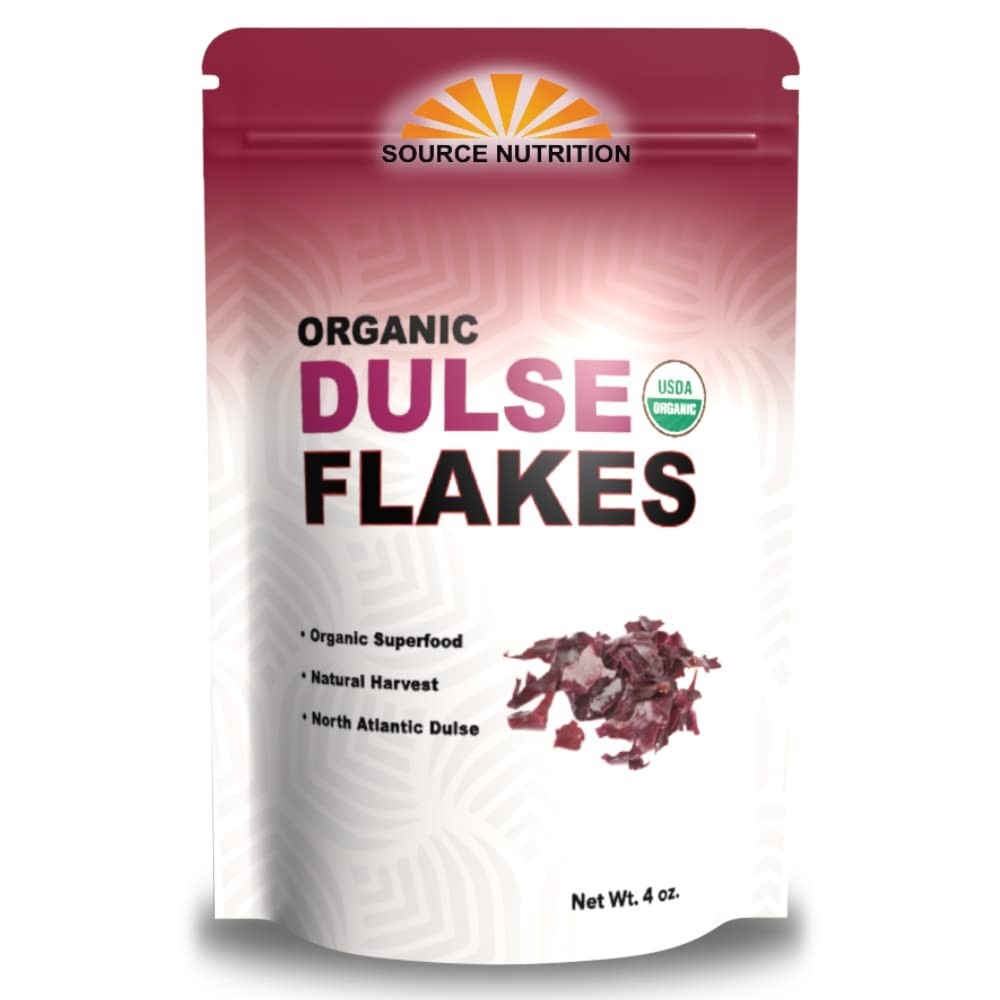 Organic Dulse Flakes – Wild Crafted Sea Vegetable, Sun-Dried, 4 oz Superfood