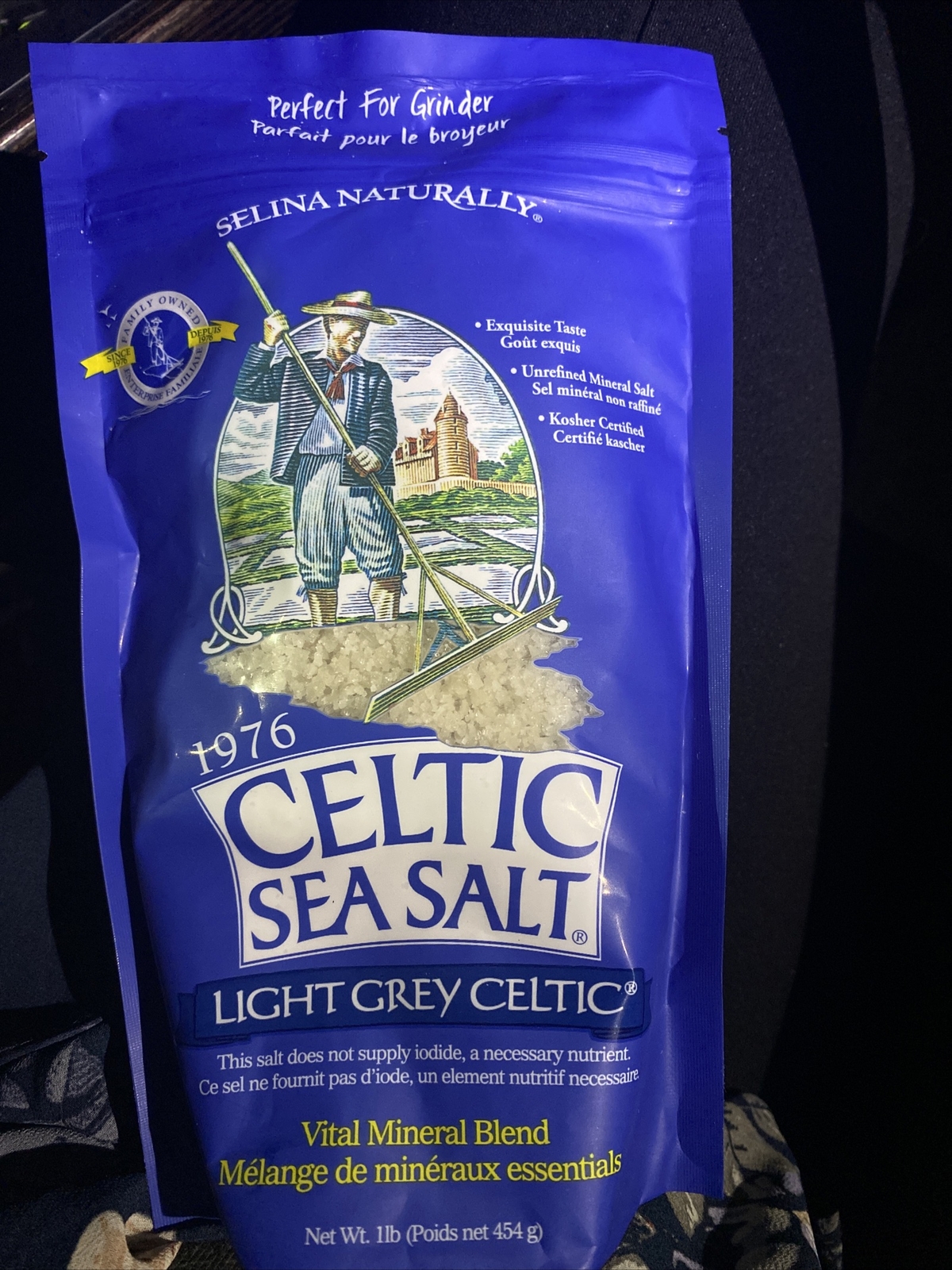 Celtic Sea Salt Light Gray Vital Mineral Blend 1 lbs 1 Pound, 454g