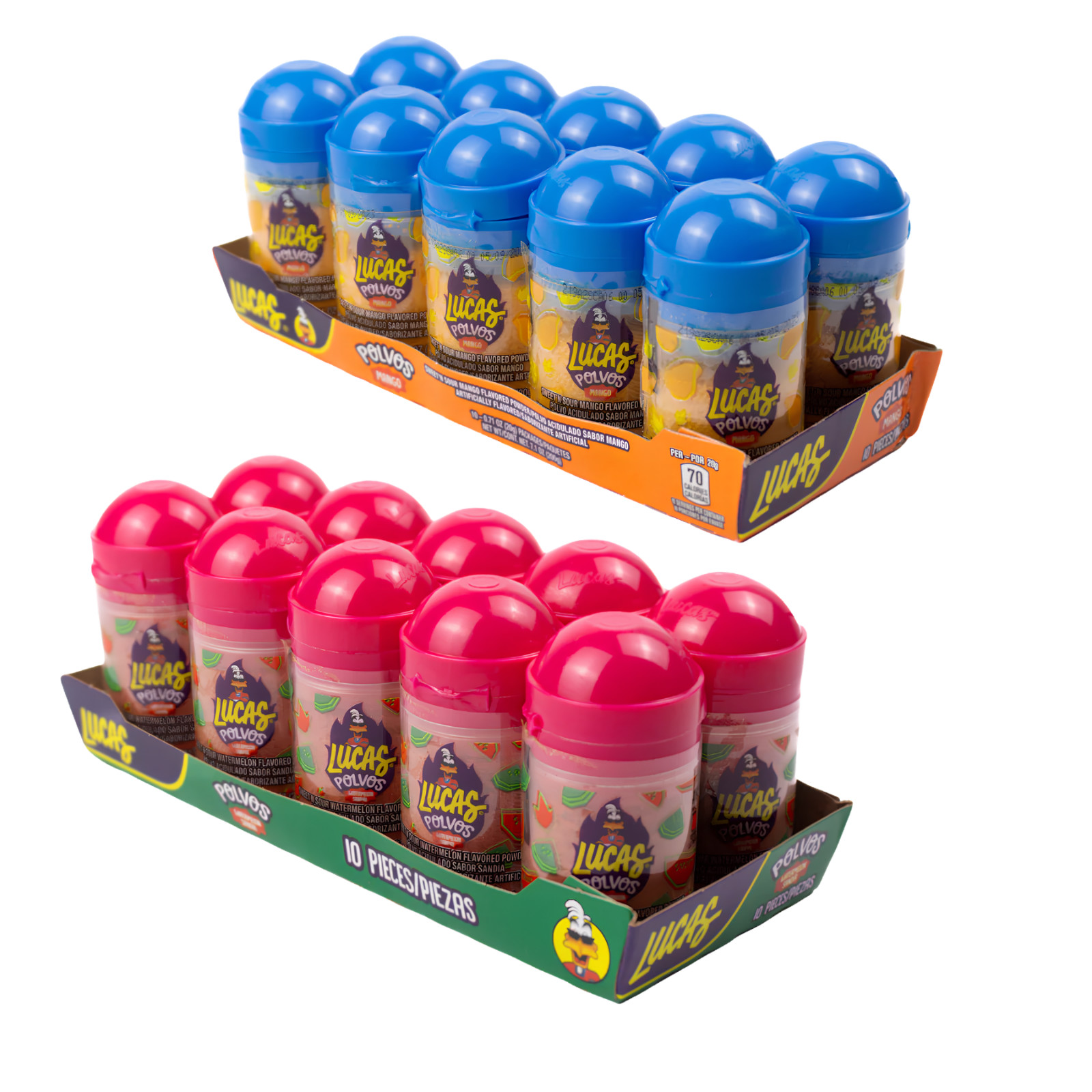 Lucas Polvos Mango & Watermelon Mexican Candy Variety Pack 20 Count