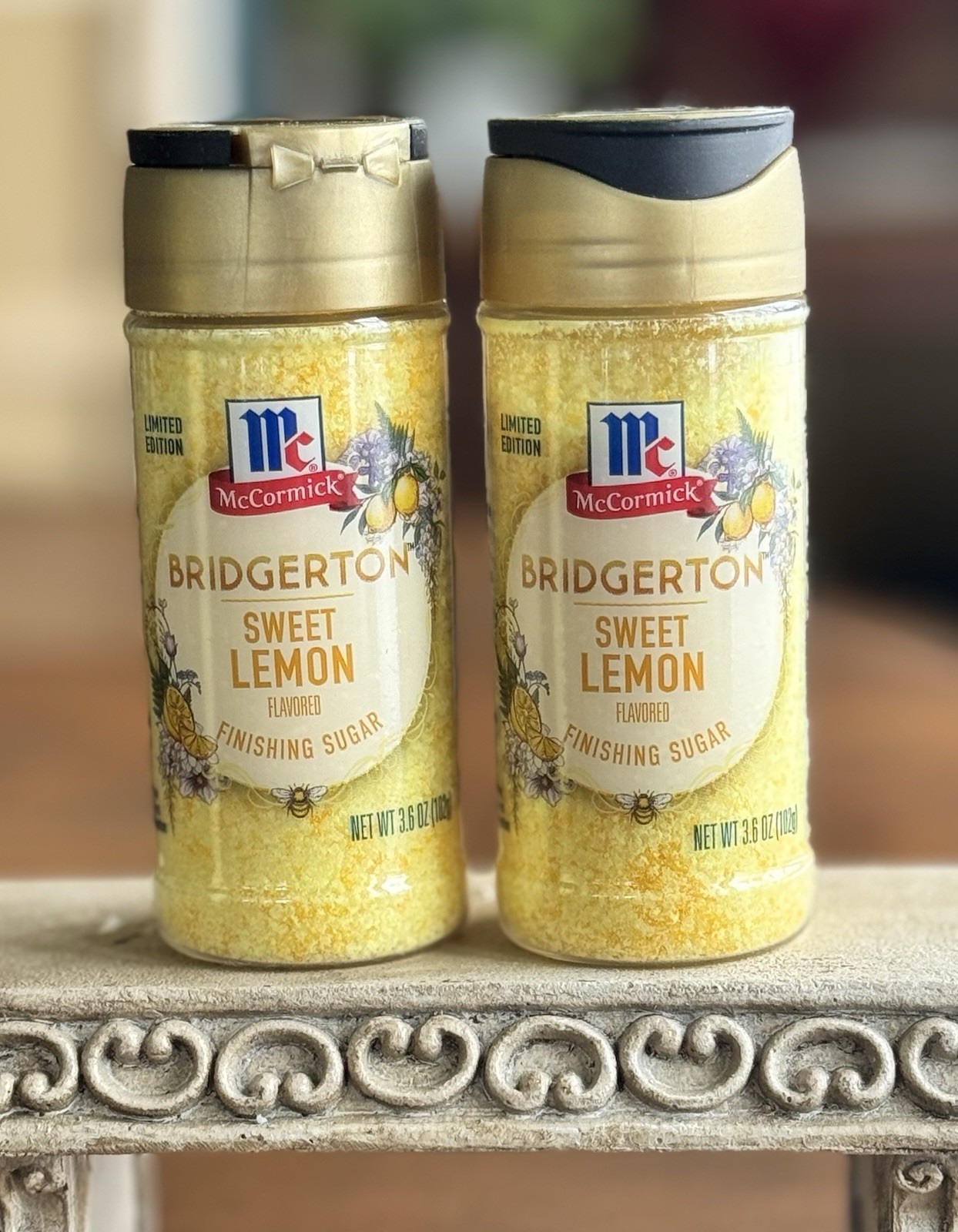 McCormick Bridgerton Sweet Lemon Finishing Sugar 2 Pack 3.6 oz