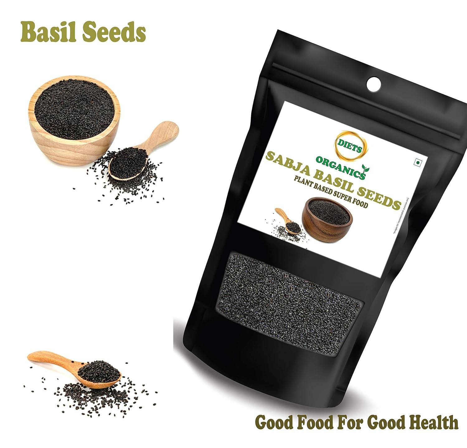 Diets Organics Sabja Basil Seeds 300gm