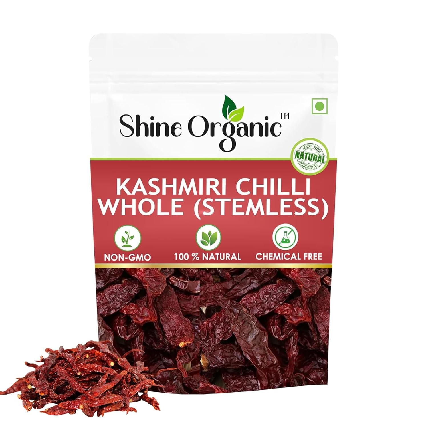 Shine Organic Kashmiri Chilli Whole 400gm
