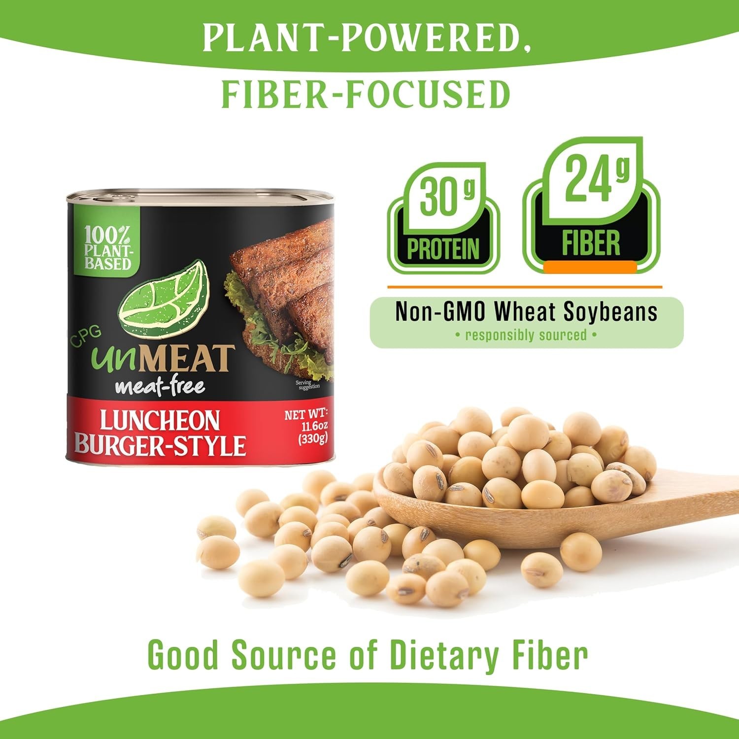 unMEAT Luncheon Sample Pack – Vegan Canned Protein – 3 Flavors – 3 11.6oz Cans