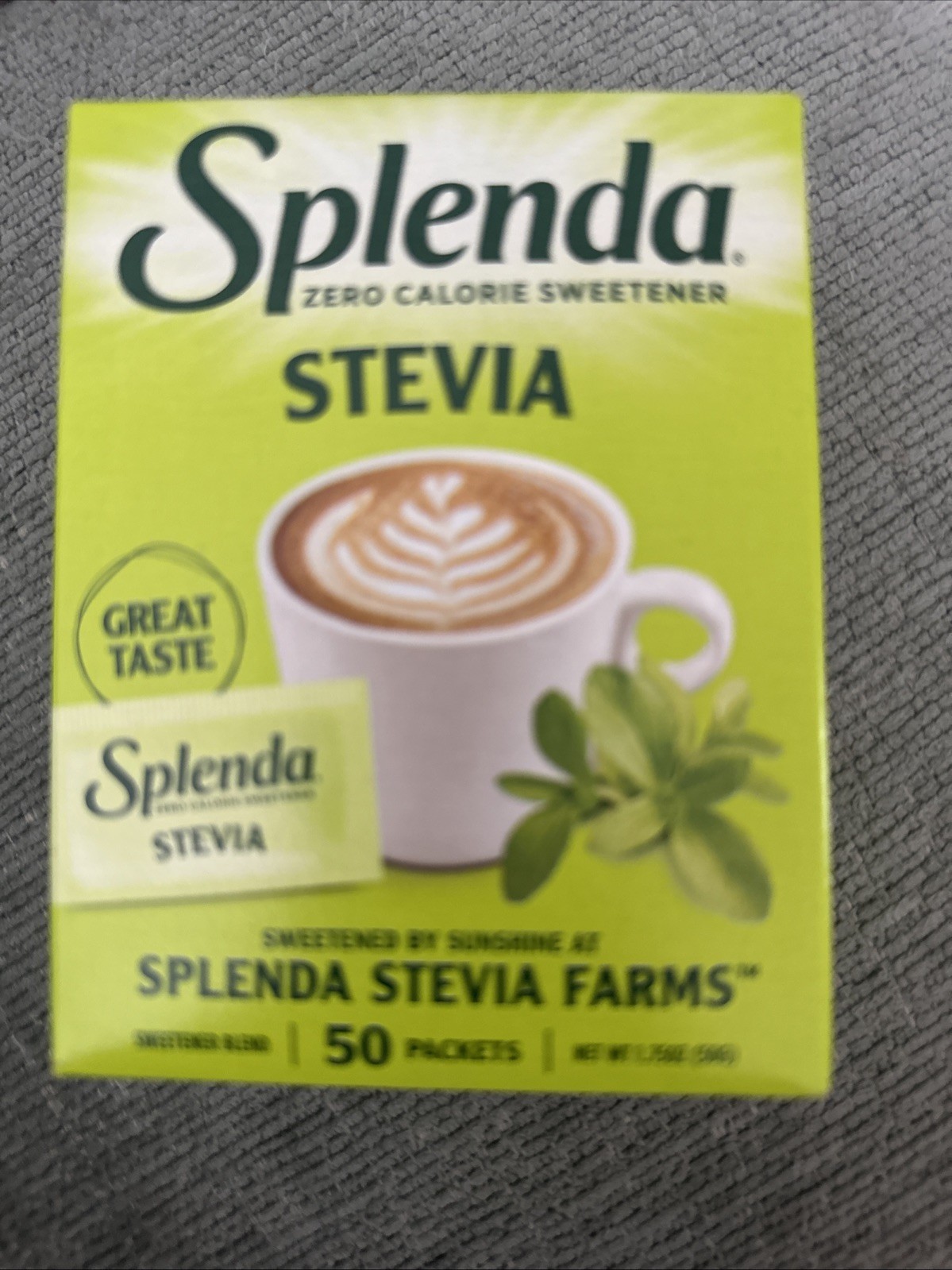 Stevia Zero Calorie Sweetener, Sugar Substitute Packets, 50 Count (Pack of 1)