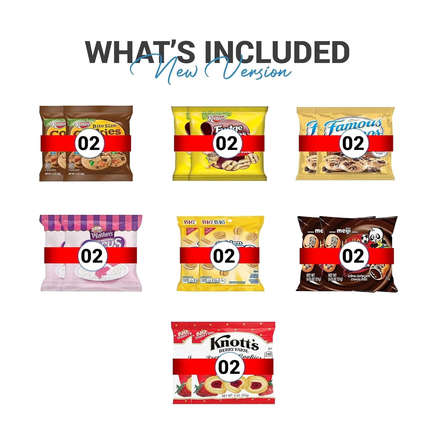 Individually Wrapped Cookies Variety Pack – 32 Count of Delicious Assortments