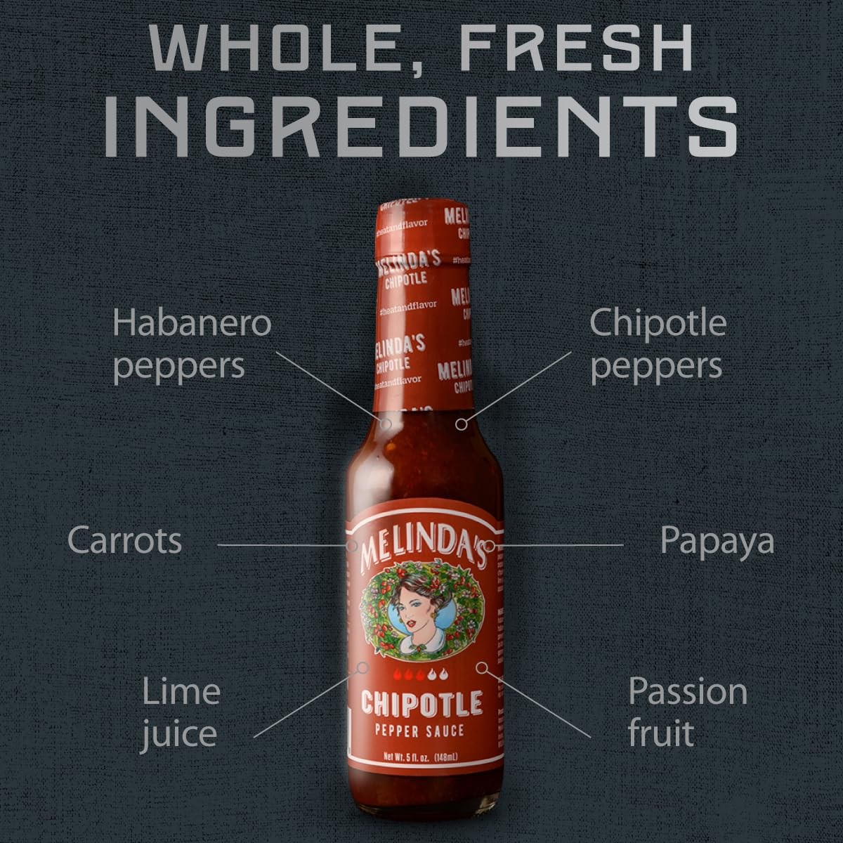 Melinda’s Chipotle Hot Sauce – Made with 5 Ounce (Pack of 1)