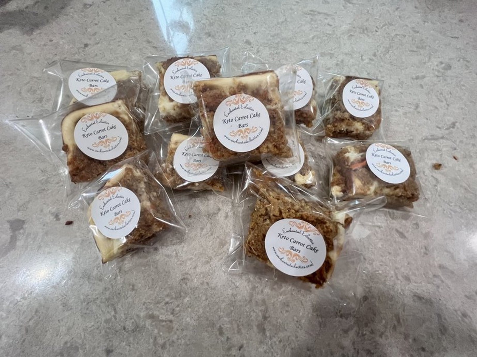 Keto Carrot Cake Bars * Gluten Free & Diabetic Friendly * 1 Net Carb Per Bar *