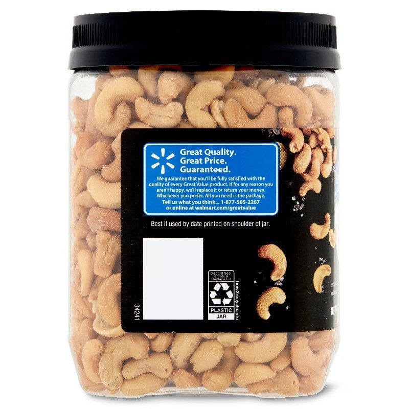 Great Value Deluxe Cashews, 30 oz