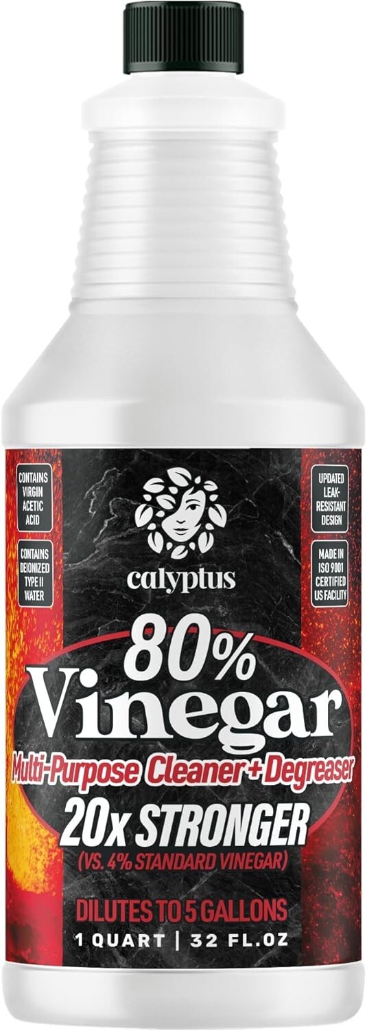 «Calyptus 80% Pure Super Concentrated Vinegar | Dilutes to 5 Gallons | 20x «