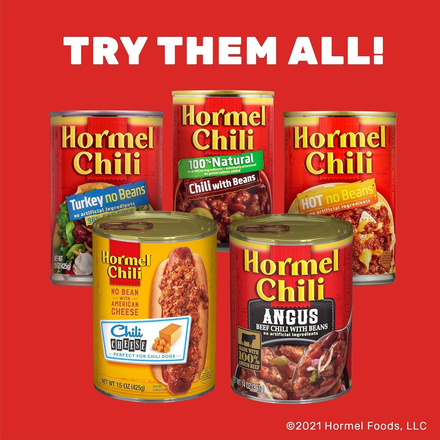 Hormel Chili: Slow-Simmered Beef & Beans (8-pack)//