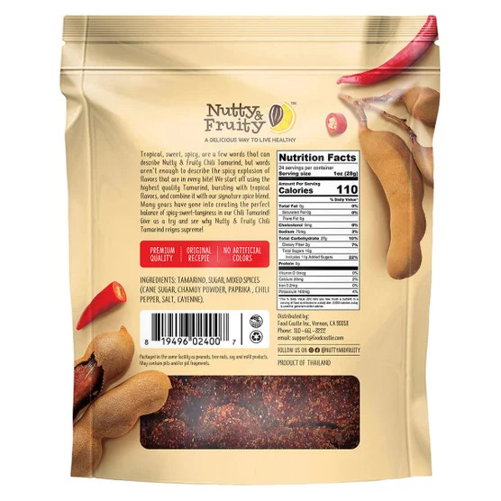 2-PACK Nutty and Fruity Chili Tamarind Bites, 24 Ounce – REAL FRUIT, Gluten Free