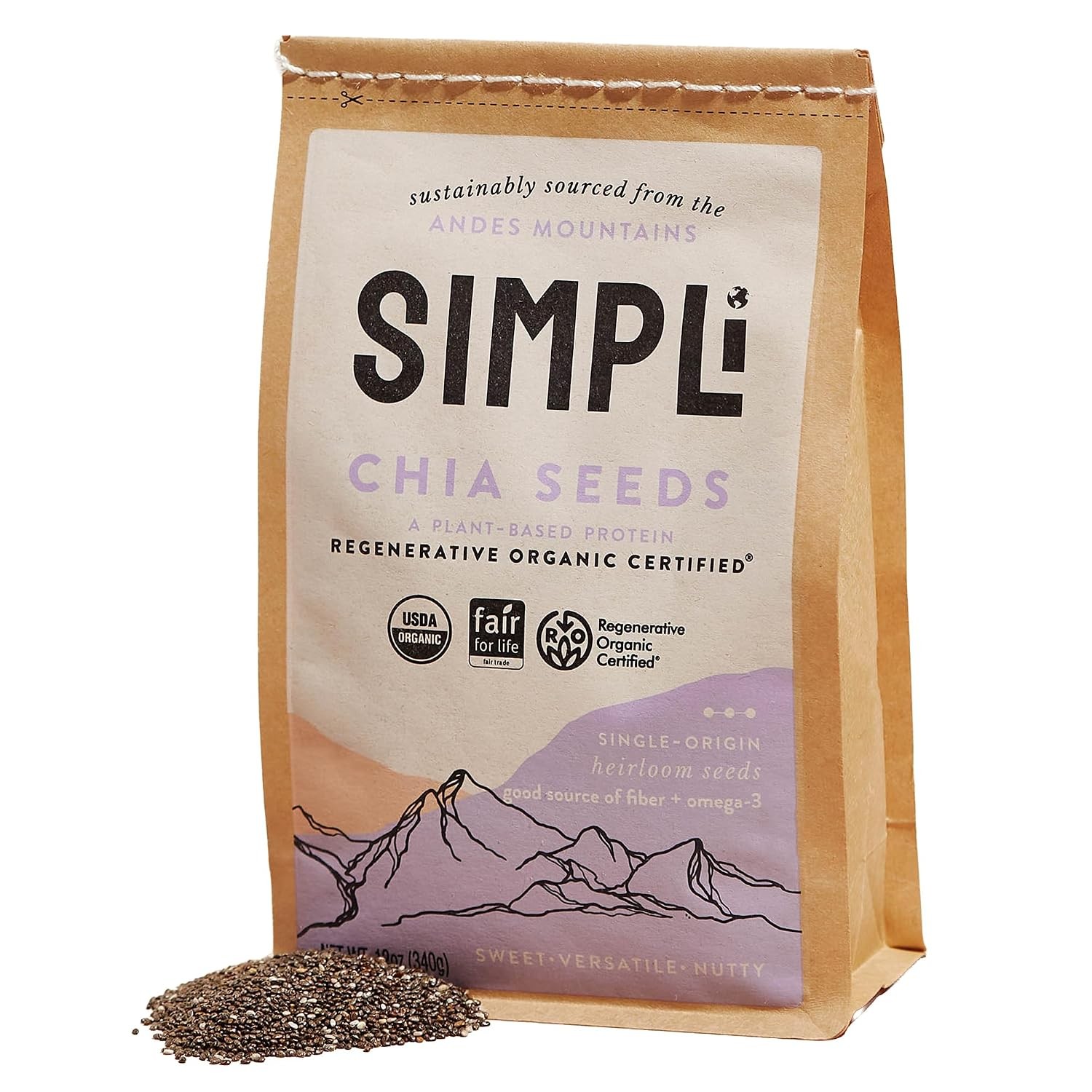 Organic Chia Seeds SIMPLi, Regenerative 12oz