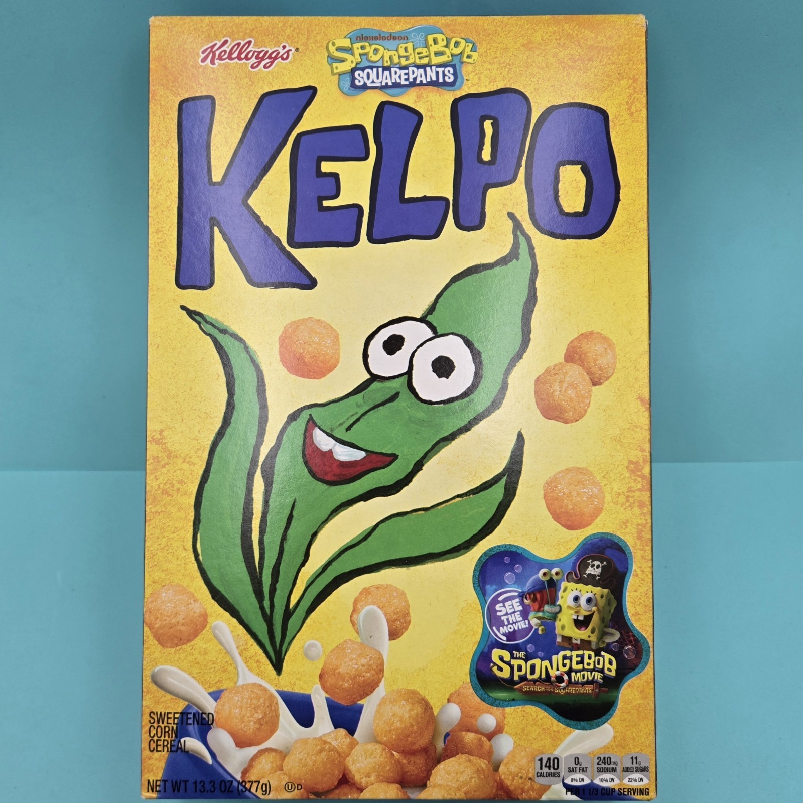 Y2K Kellogg’s SpongeBob Kelpo Cereal Search For SquarePants Rare Limited Release